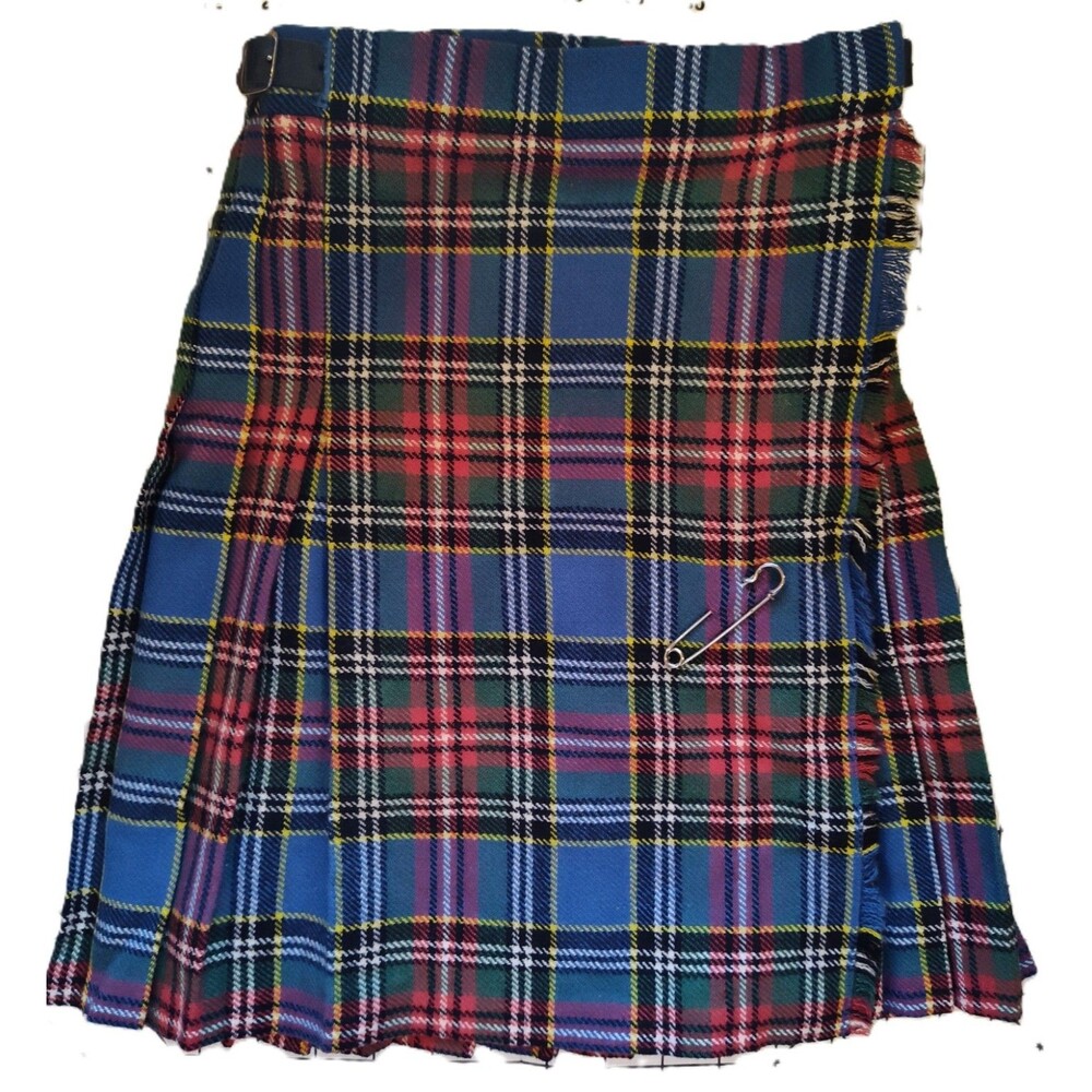 Vintage Authentic Kenmore 100% Wool Childs Tartan kilt From Scotland Sz 6 EUC